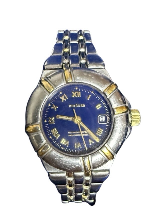Krieger Quartz Chronometer Watch #4001315 with Box & Certificates