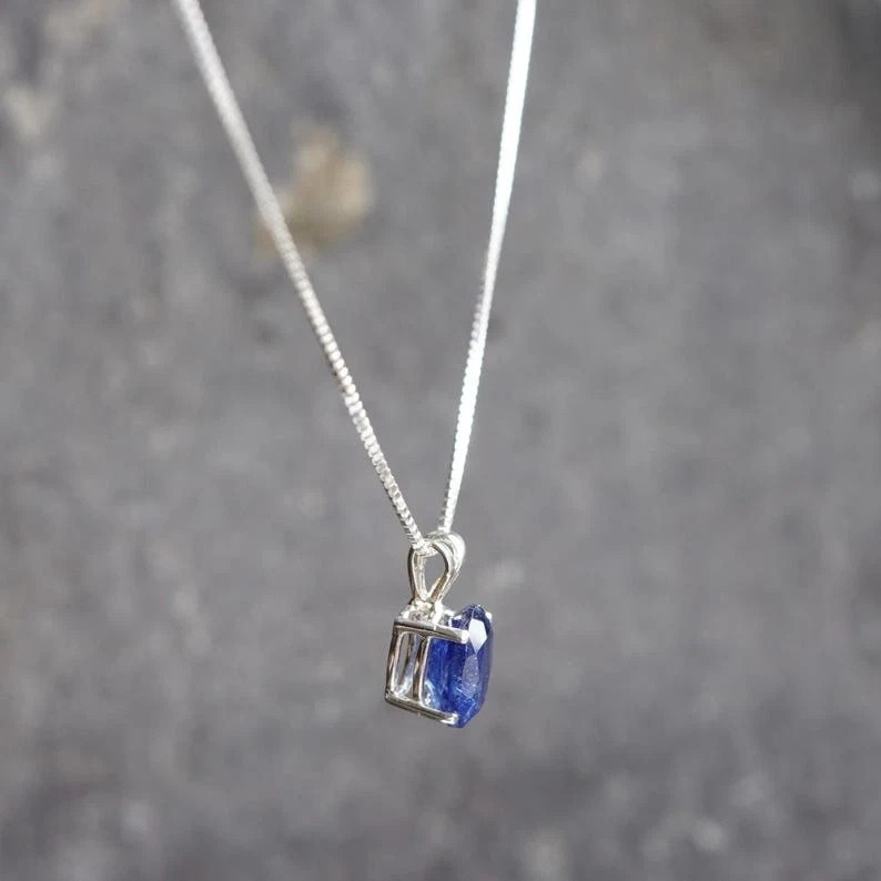 Natural 22 Ct Ceylon Blue Sapphire Oval Cut EGL Certified Gemstone Pendant