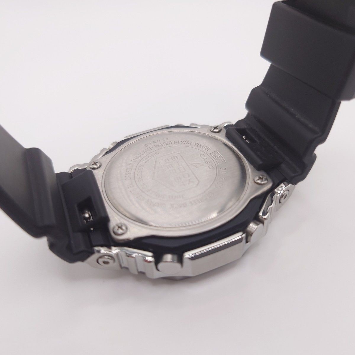CASIO G SHOCK GM 2100 Metal bezel silver black wristwatch