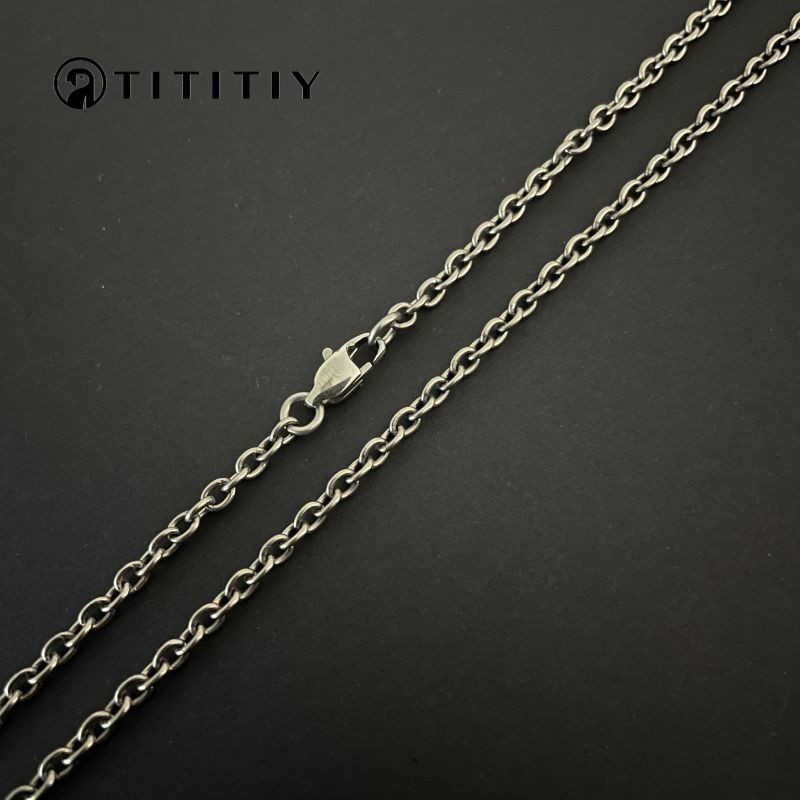 New Pure Titanium Necklace O-Chain Width 3mm Anti Allergic Fashion Easy To Match