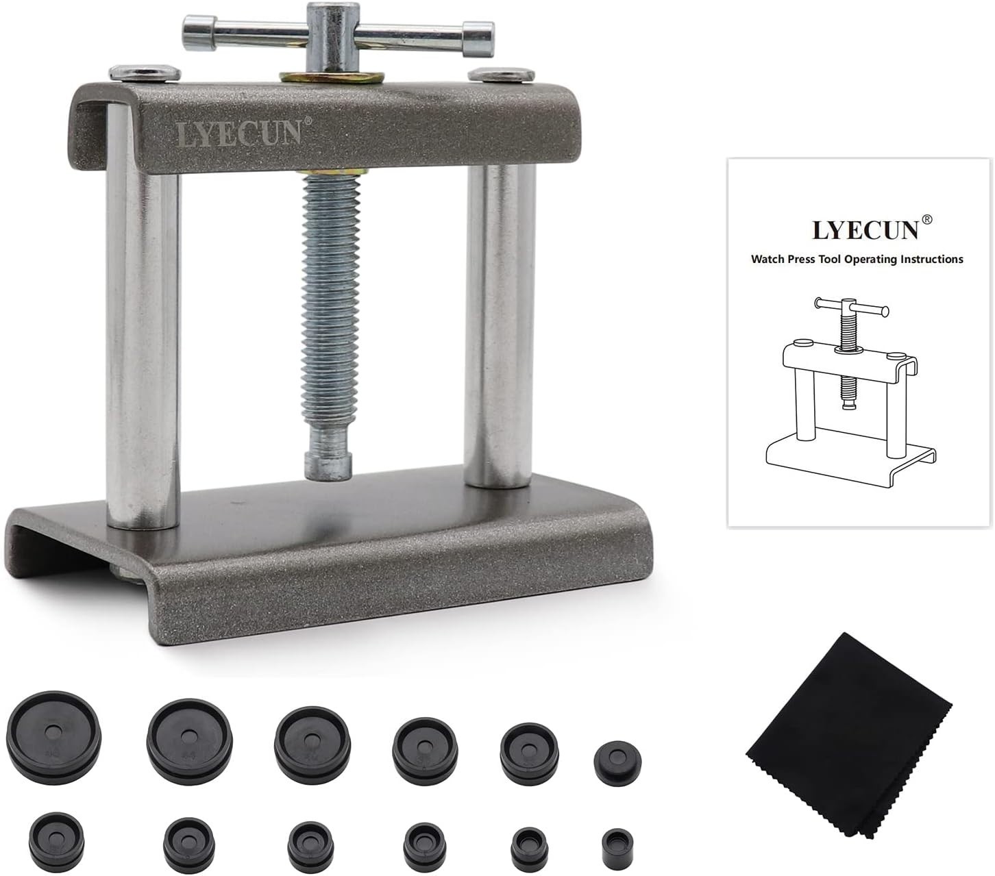 Lightweight Watch Press Tool with Fiber Cloth for Optimal Glass Protection