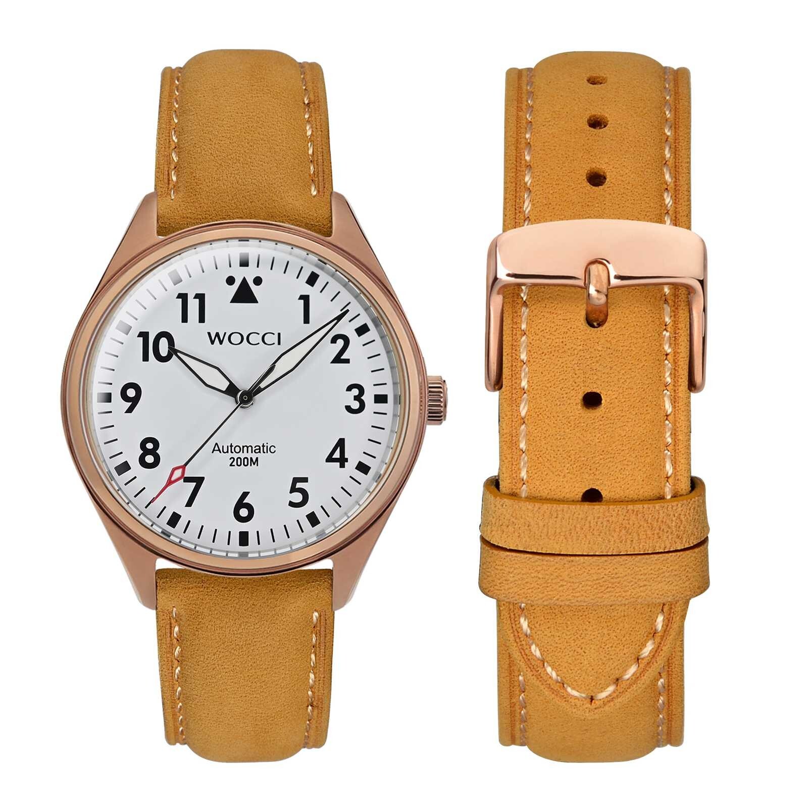 WOCCI Vintage Leather Watch Band 14 15 16 17 18 19 20 21 22 23 24mm Strap