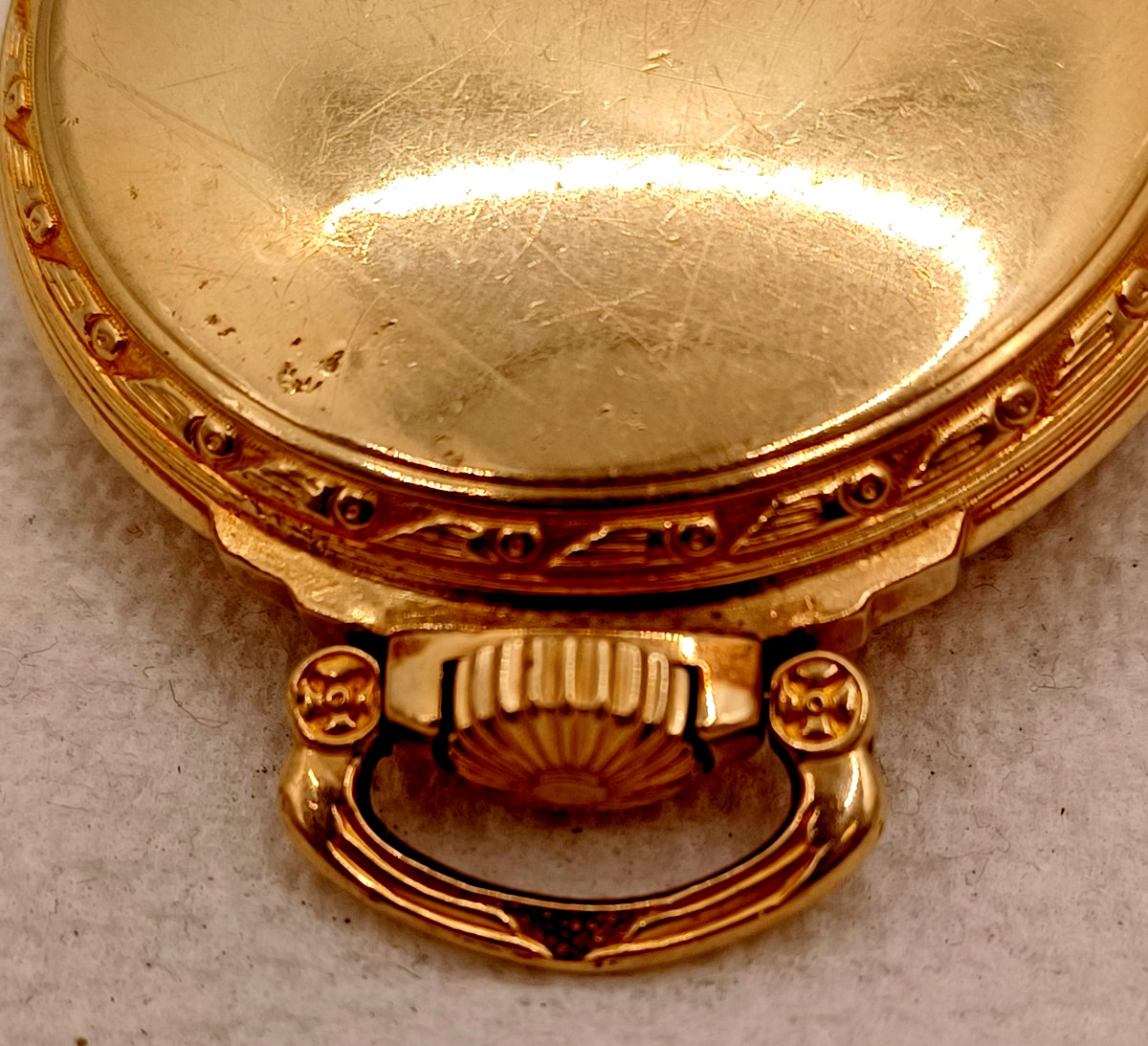 Vintage Hamilton 10 K Gold Filled RR Open Face Pocket Watch Case -16S!