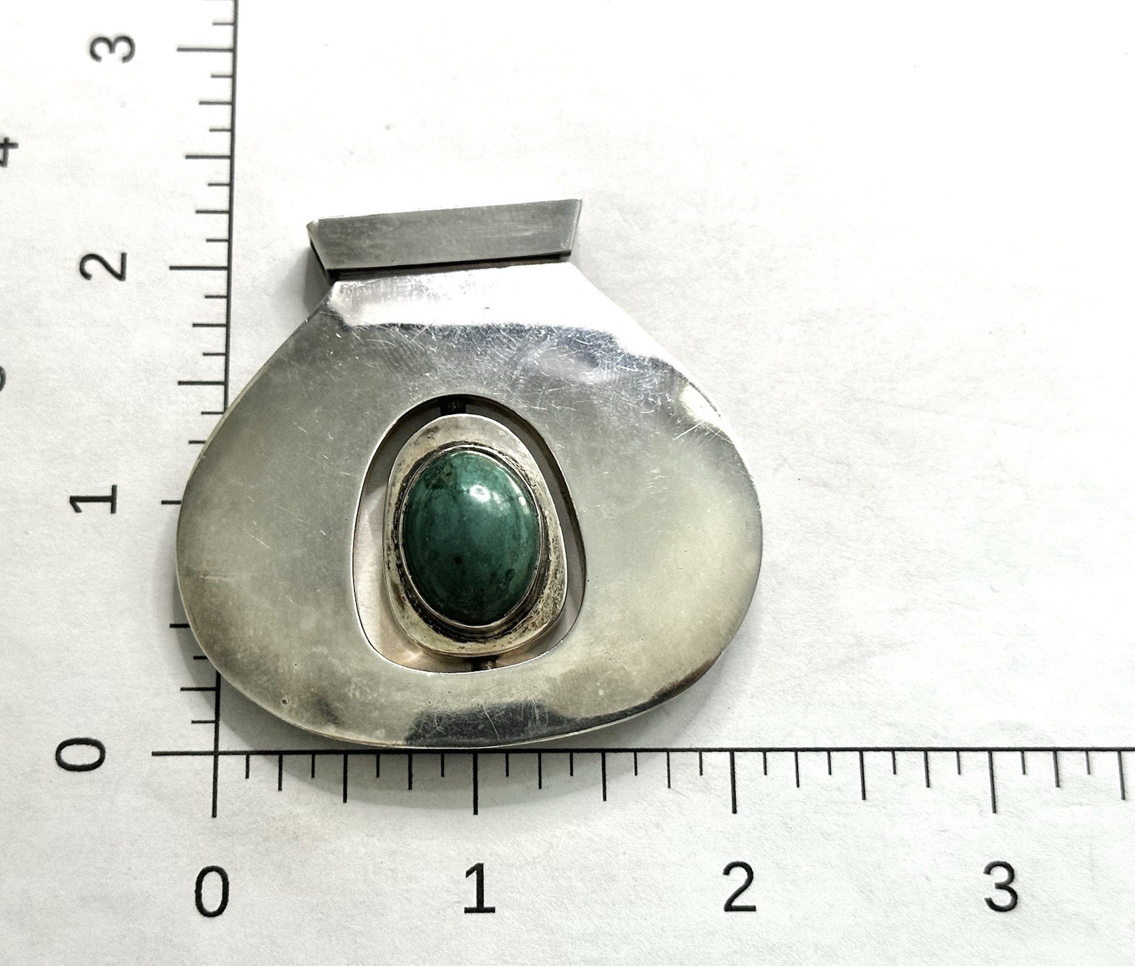 Sterling Silver 925 Reversable Spin Vintage Modernist FLIP Pendant Handmade