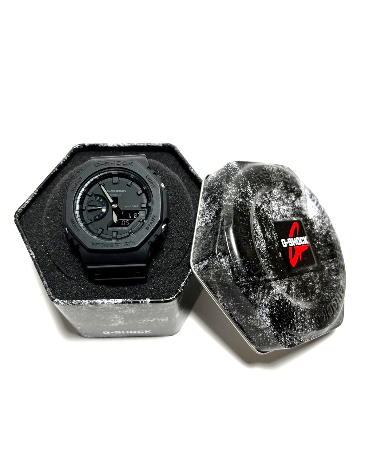 Casio G-Shock GA-2100-1A1 “CasiOak” Triple Black Like New with Original Tin