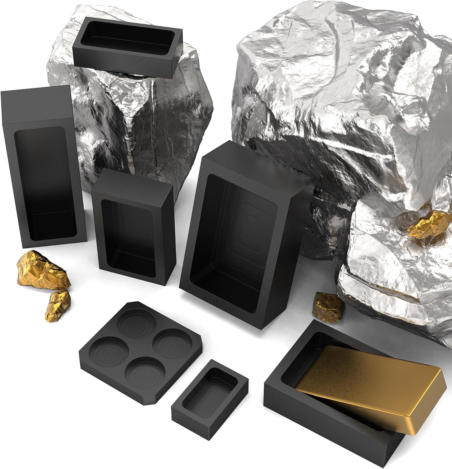 Mmasters 5Kg Premium Graphite Ingot Mold for Metal Casting – High-Purity Materia