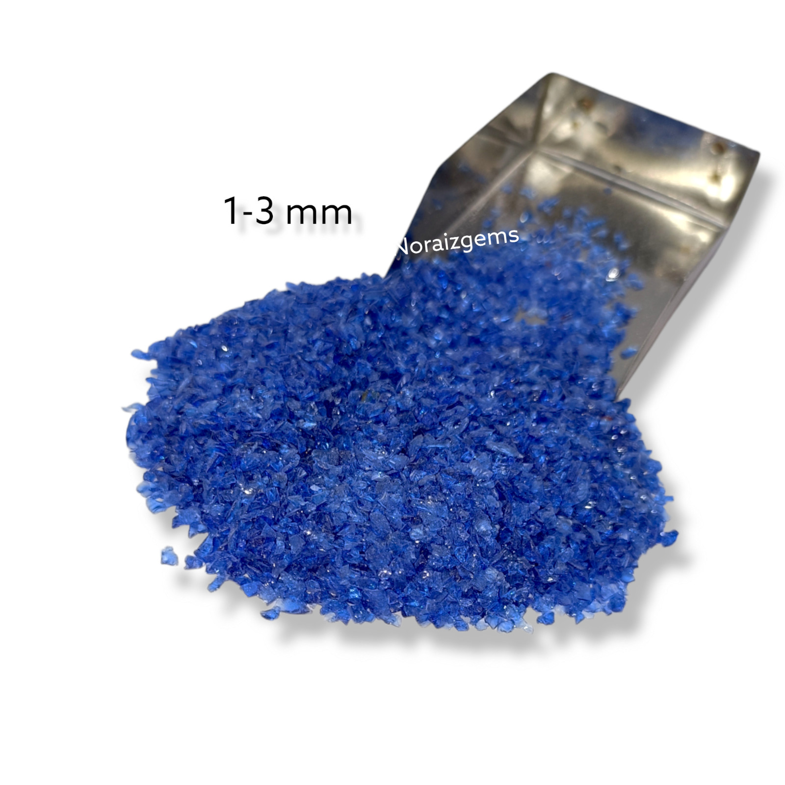 Crushed Blue Hydro Quartz Gemstone Coarse For Woodworking, Ring Inlay, Resin Art
