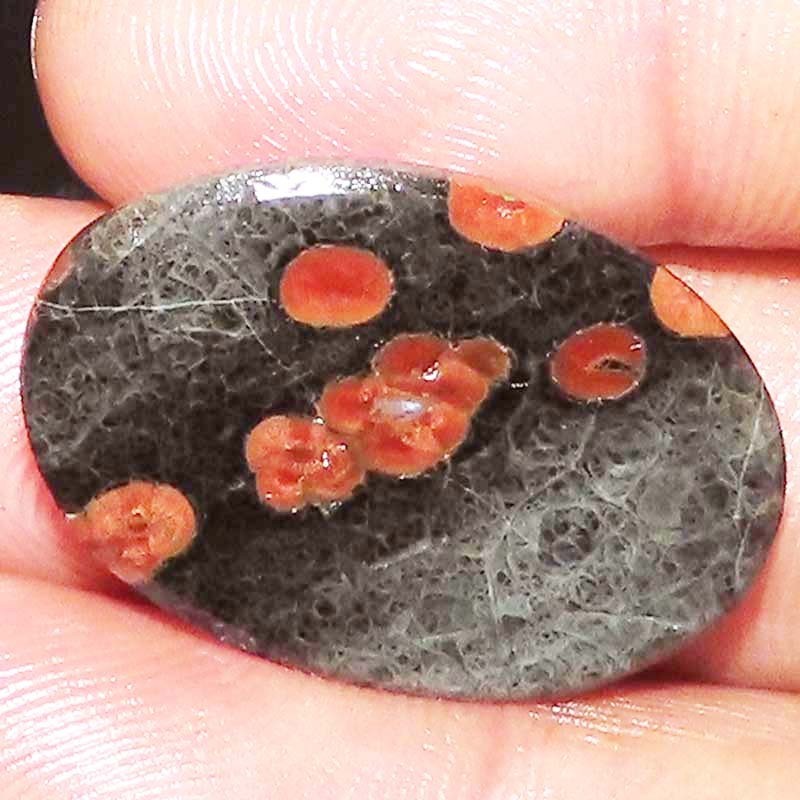27.80CT 21X31X5mm Natural Georges Mexican Peanut Obsidian Oval Cabochon Gemstone