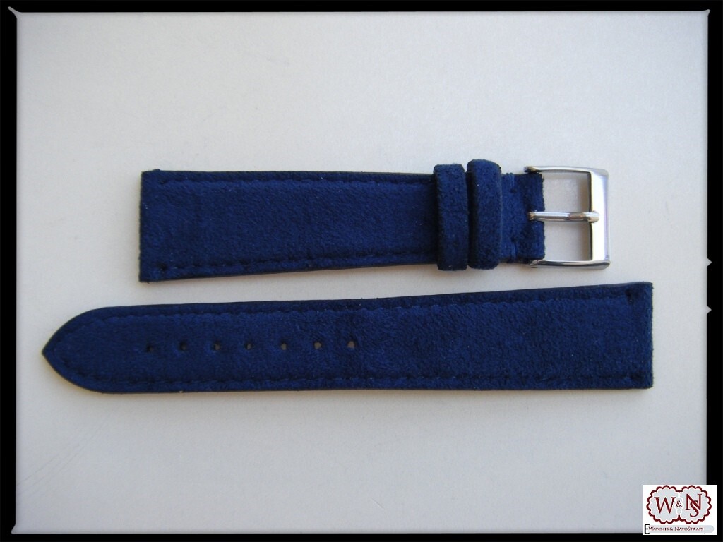 Navy Blue Alcantara Strap 20/16