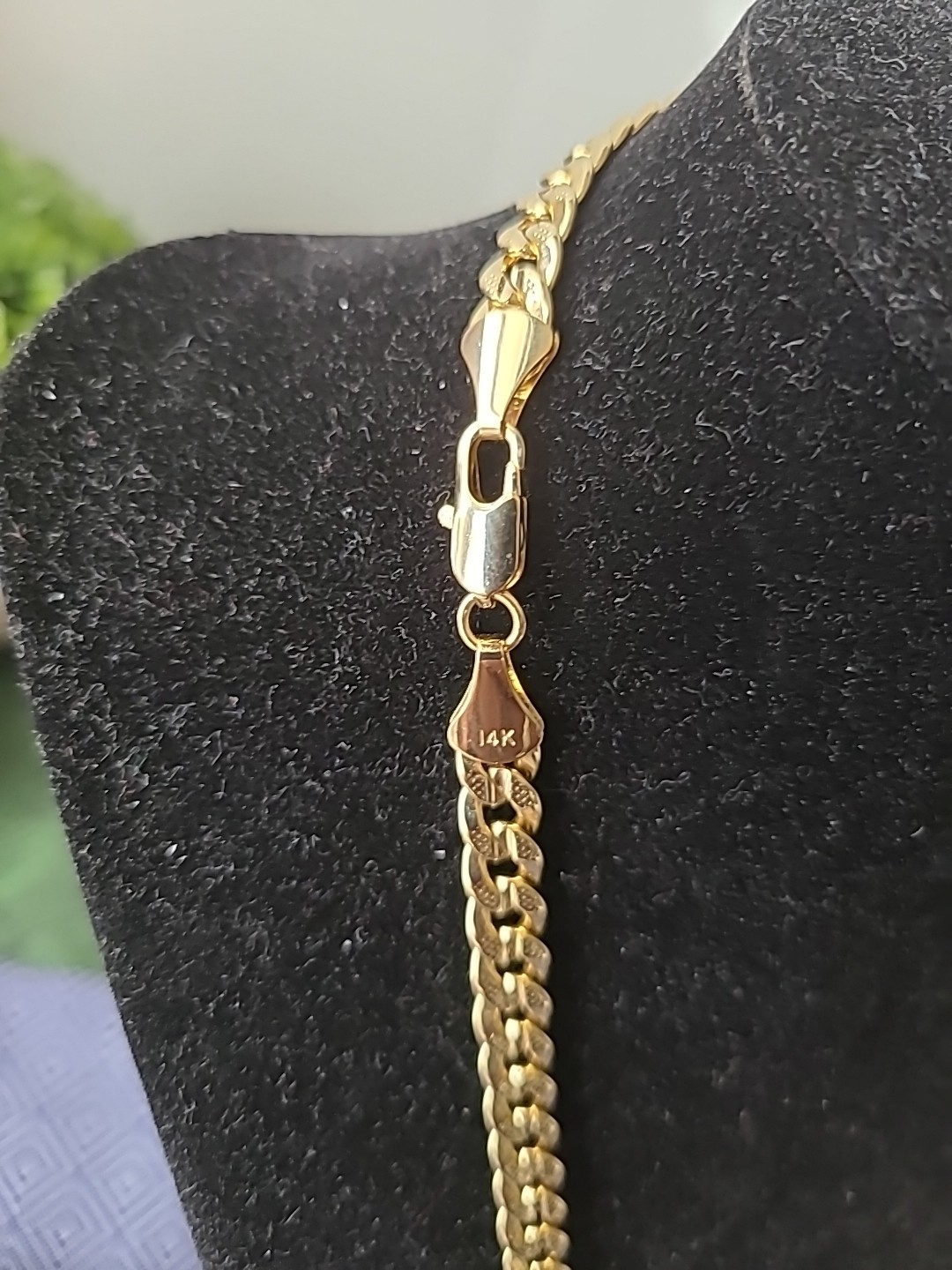 14K Gold Over Brass Miami Cuban link chain