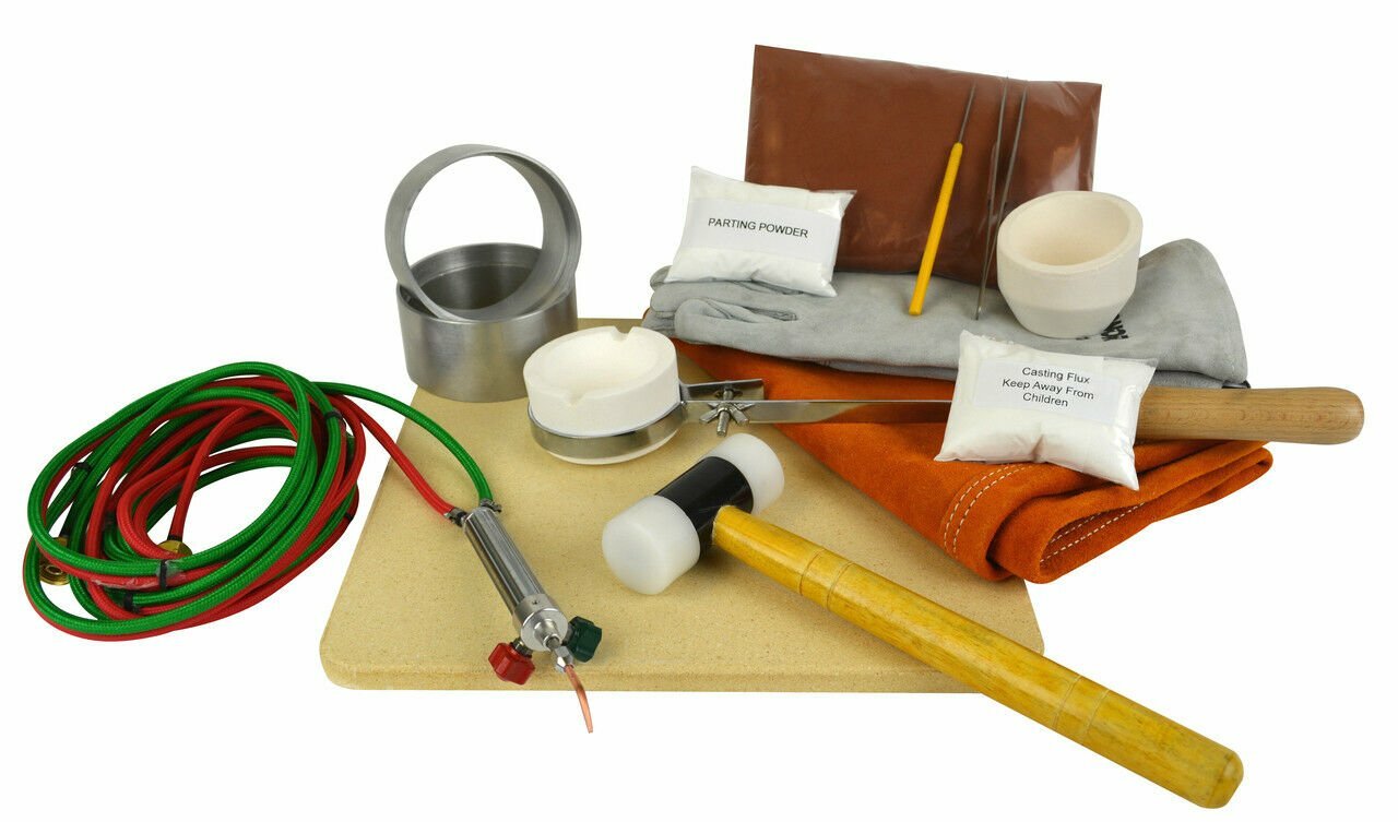 Sand Casting Master Cast Kit Pouring Gold Silver Copper Shapes Designs Petrobond