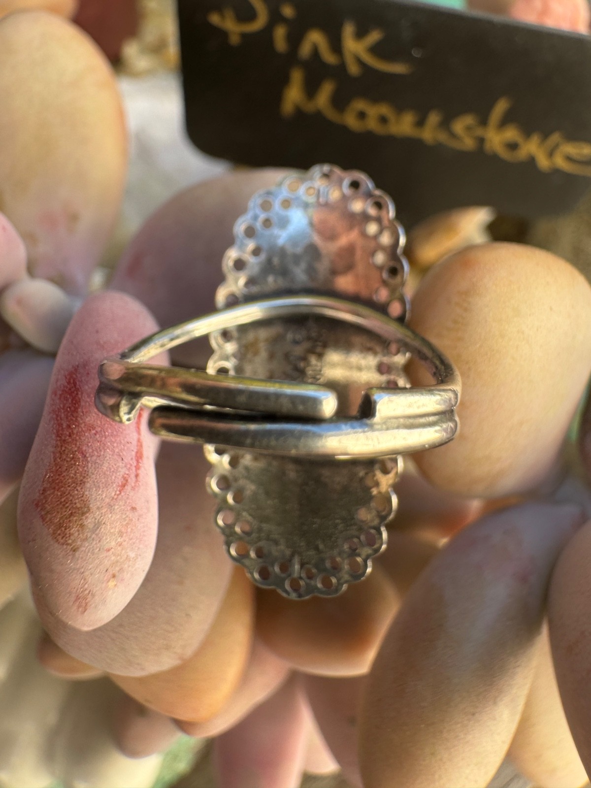 Sterling Silver Filigree Ring Signed by Artist