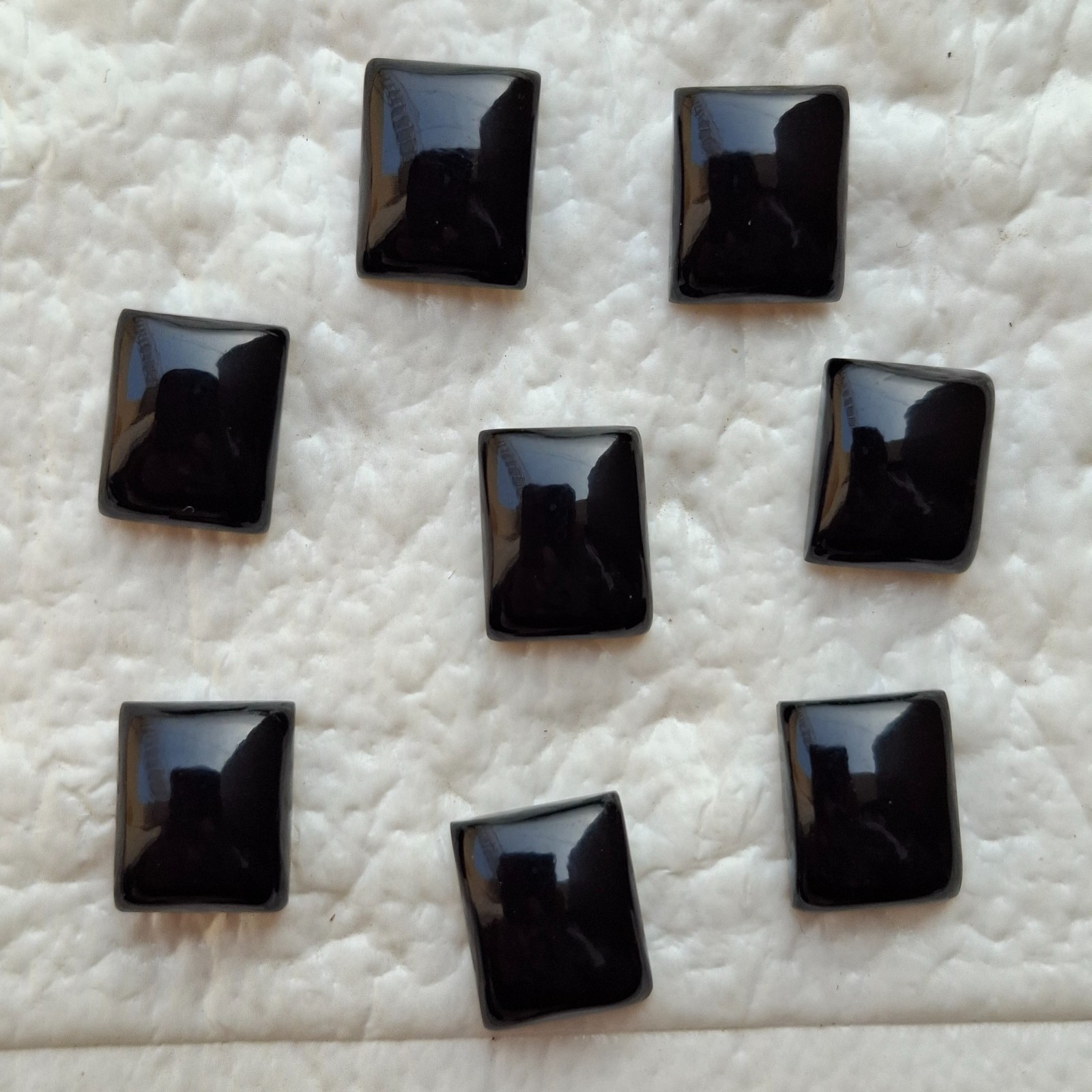 Natural Black Onyx Rectangle Cabochon 6x8mm to 20x25mm Loose Gemstone