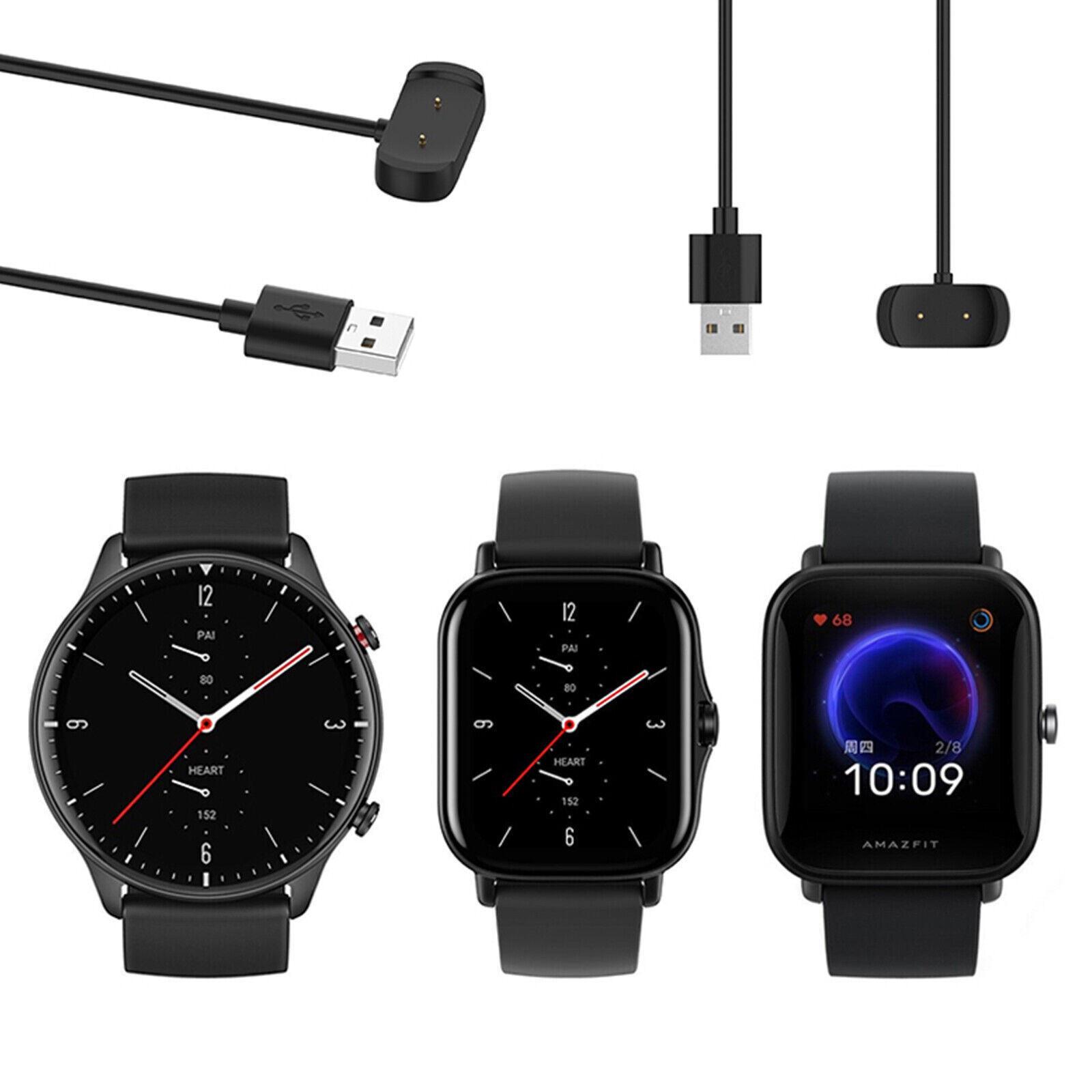 USB Watch Charging Cable Charger Power Line for Amazfit GTS2 Mini/Pop Pro