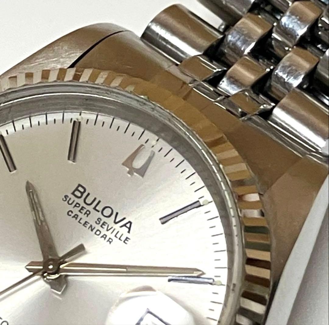 Bulova Super Seville 4460102 Auto 35mm 17cm 6.69in Mens Watch Working Japan