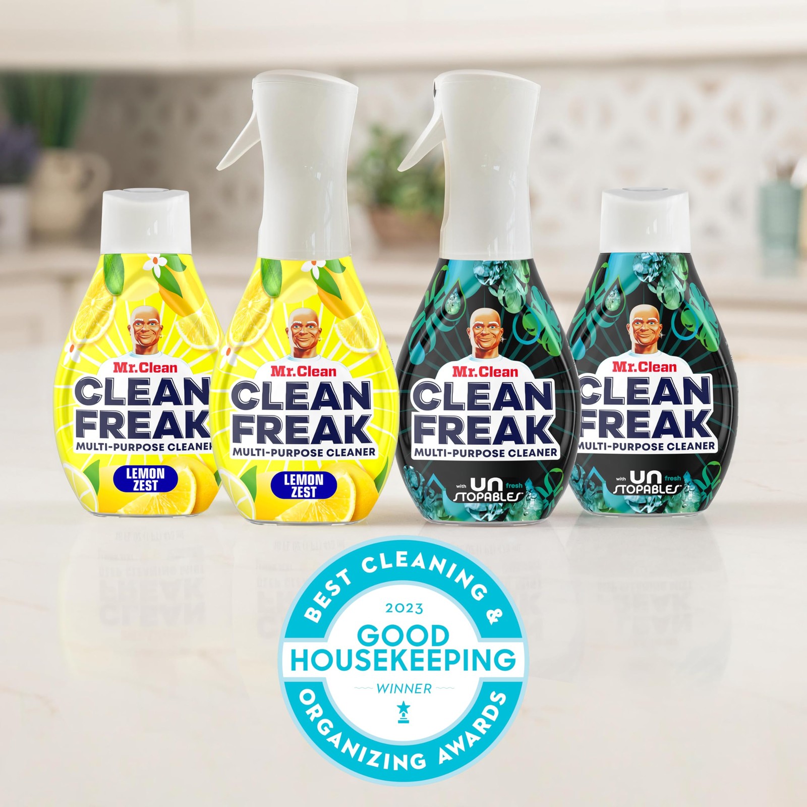 Mr. Clean Freak Multi Surface Cleaning Spray, Deep 16 Fl Oz (Pack of 4)