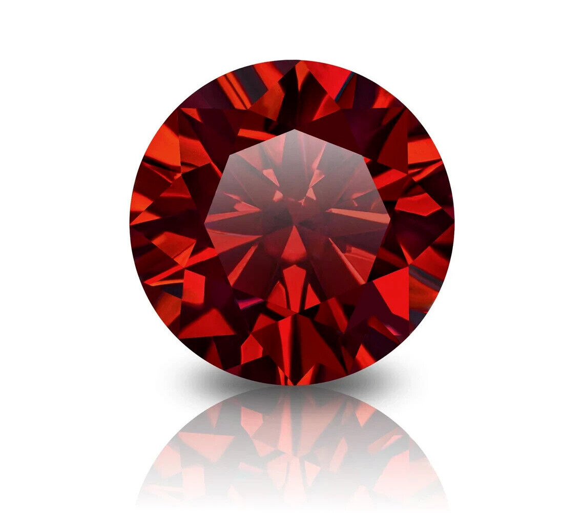 Rare Red Round Diamond 3 Ct VVS1 Loose Stone for Engagement Ring