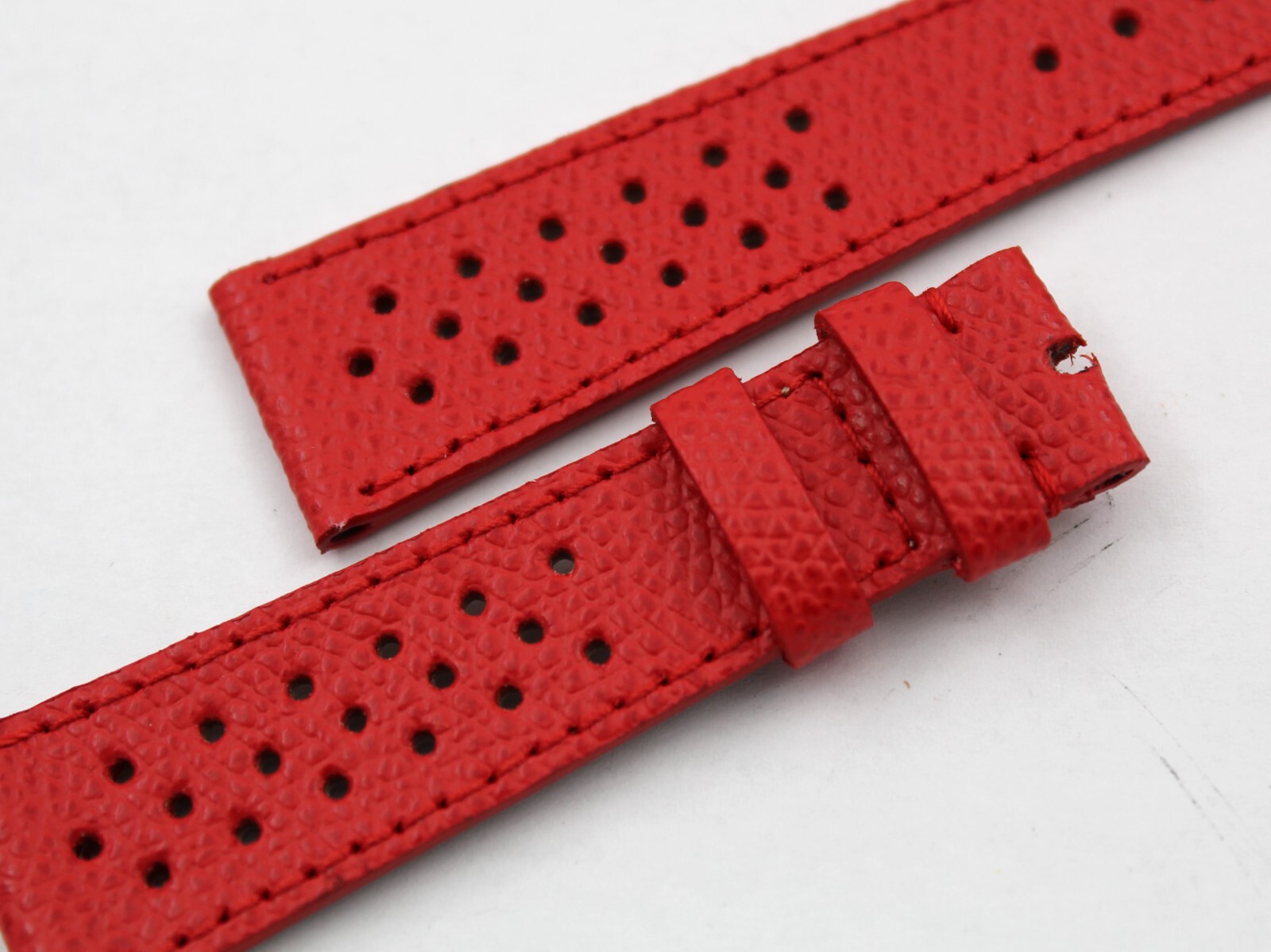 Racing Genuine Red Leather Strap Various Sizes Handmade Excellent Quality Sport