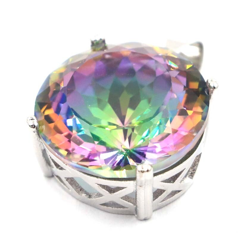 Buy 3 Get 1 Free Big Gemstone Alexandrite Topaz Peridot Tanzanite Silver Pendant
