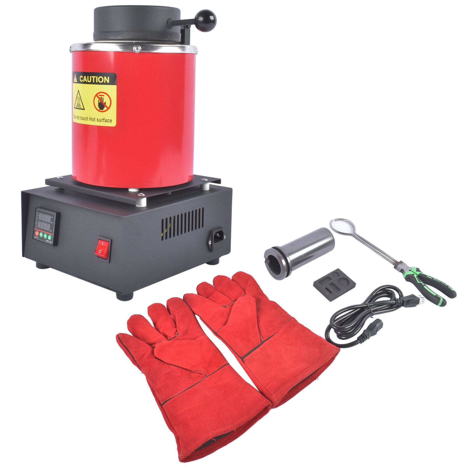 2KG Gold Melting Furnace 1150°C/2102°F Small High-Temperature Casting Furnaces