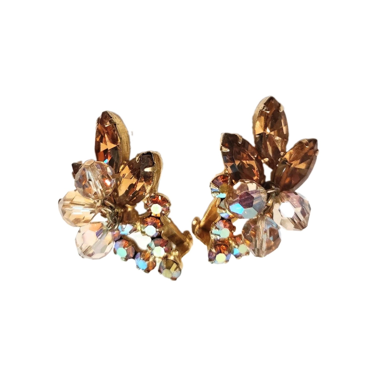 Juliana D&E Cha Cha Bracelet Matching Earrings Topaz AB Rhinestones