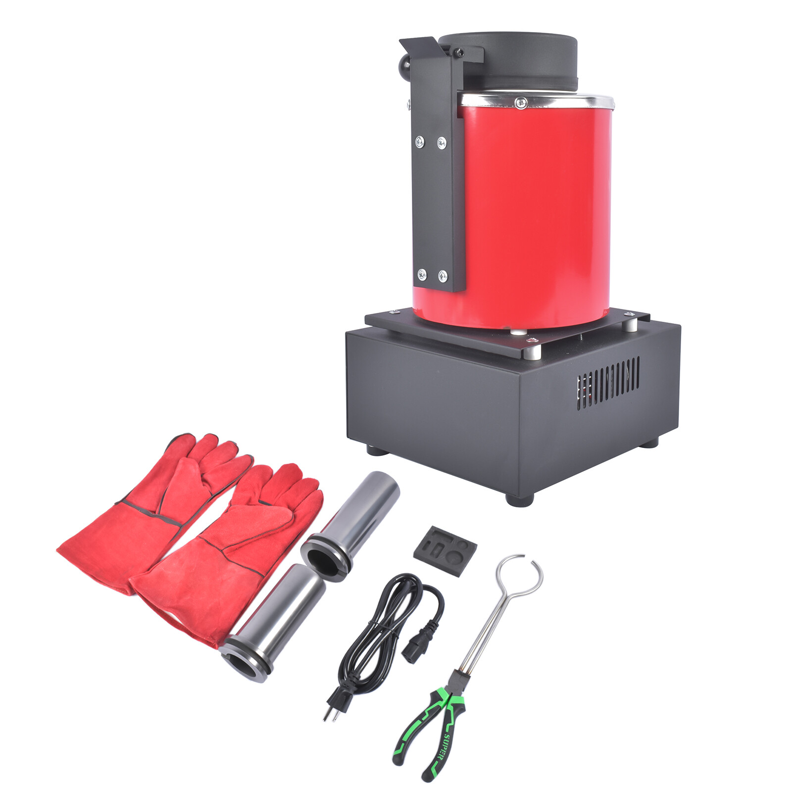 2+3KG Gold Melting Furnace 1150°C/2102°F Small High-Temperature Casting Furnaces
