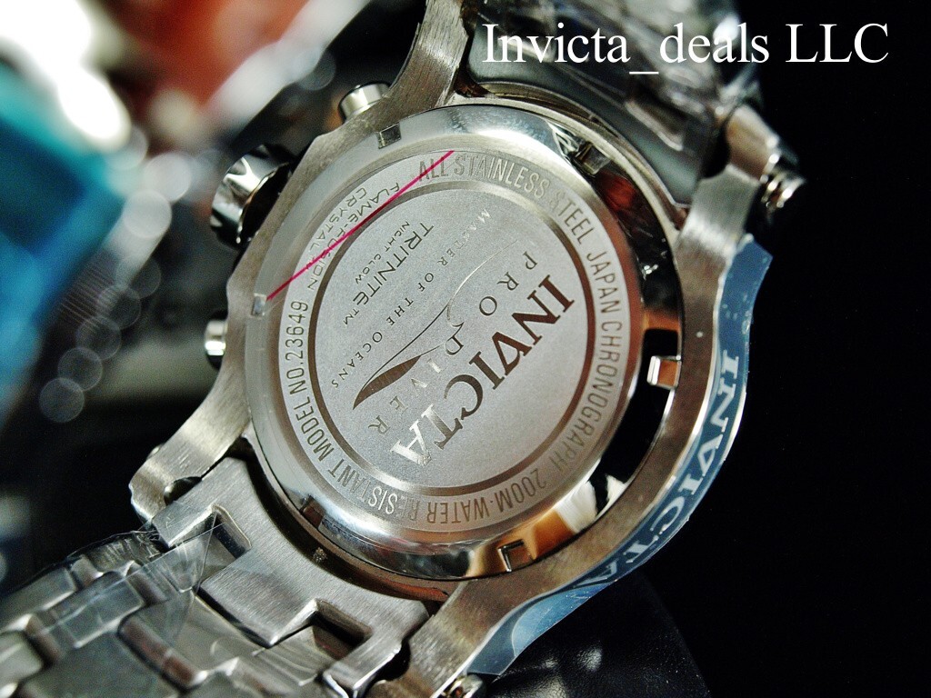 Invicta Men’s 48mm Pro Diver SCUBA Chronograph SILVER DIAL ALL Silver Tone Watch