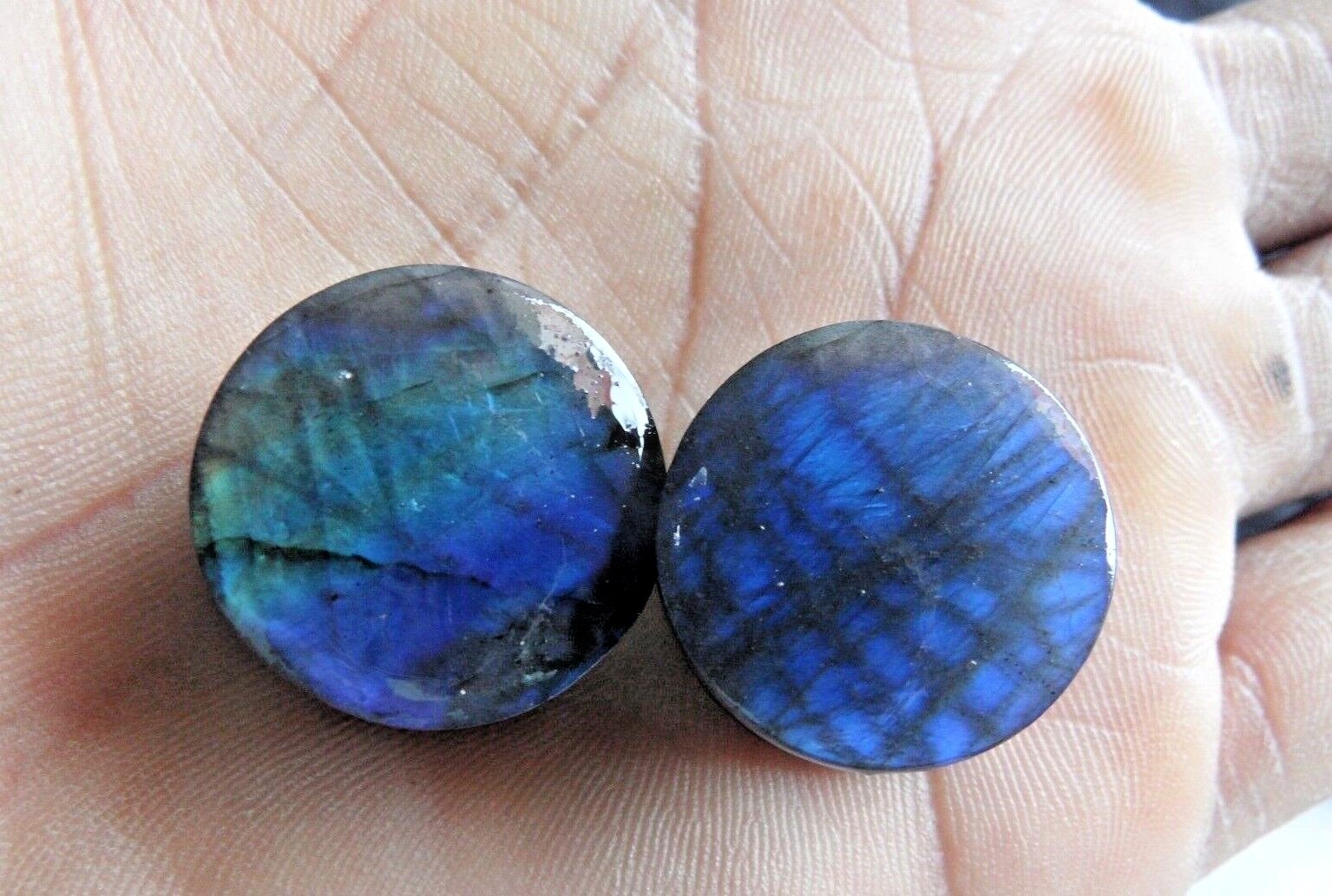 Natural, Labradorite Plugs, Ear Gauge, Tunnels, Blue Fire Plugs Earrings,