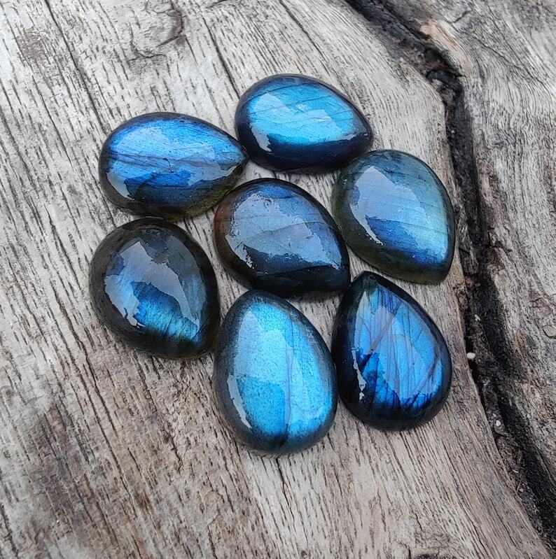 AAA Quality Natural Labradorite Pear Shape Cabochon Gemstone 3x5mm – 12x16mm