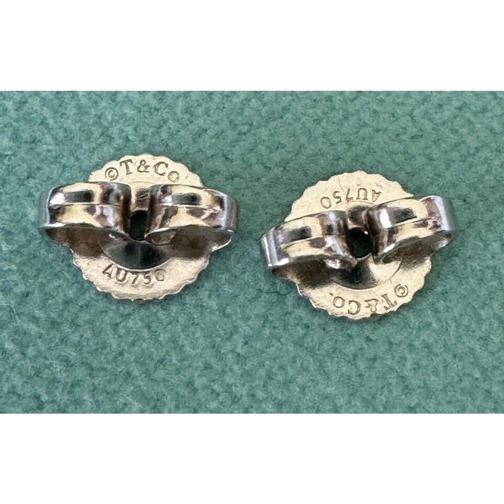Tiffany & Co. 18K White Gold White Akoya 6.9mm Pearl Stud Earrings