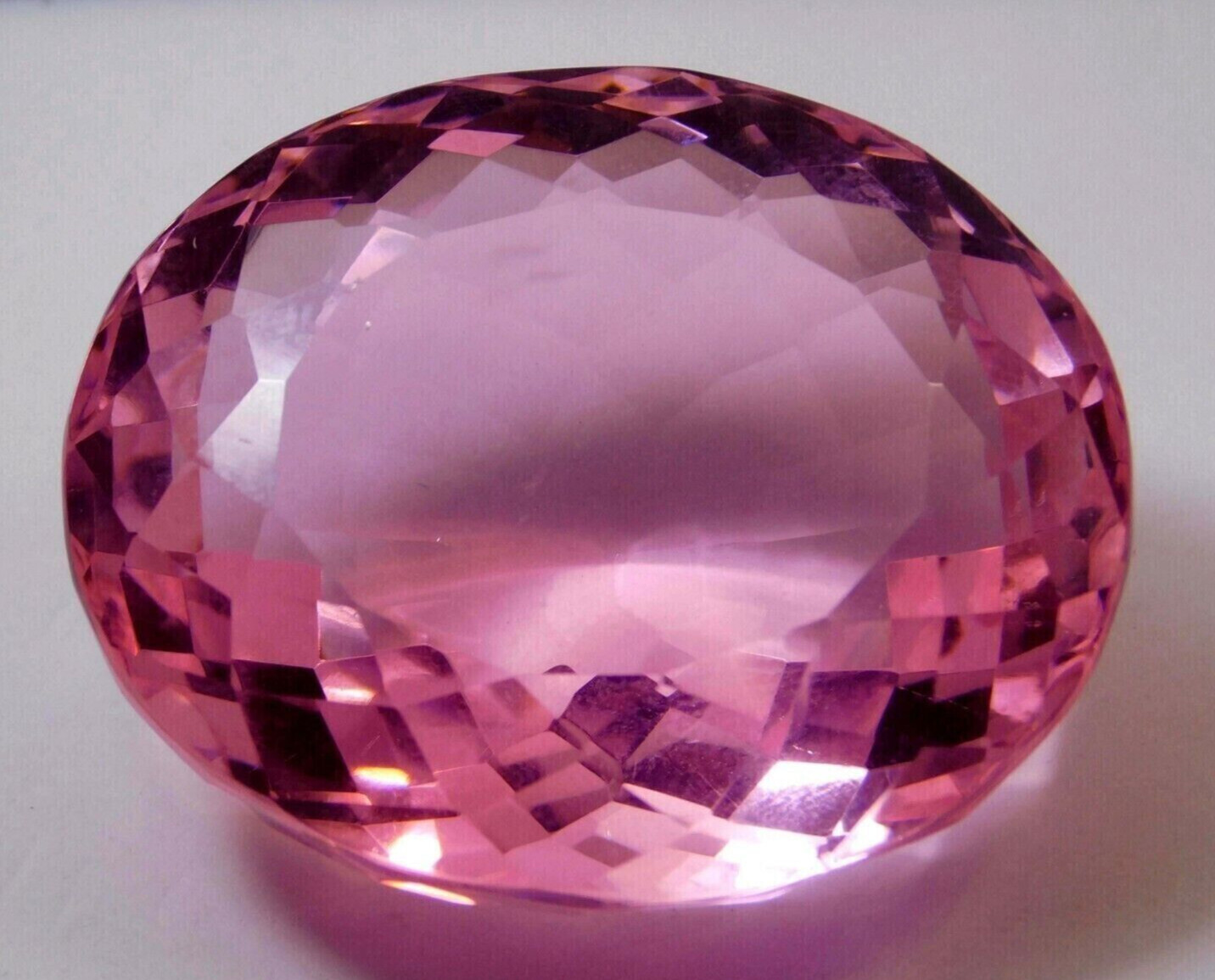 AAA+ 77.00 Ct. Large Pink Kunzite Oval Cut Faceted Loose Gemstone Gift for Women