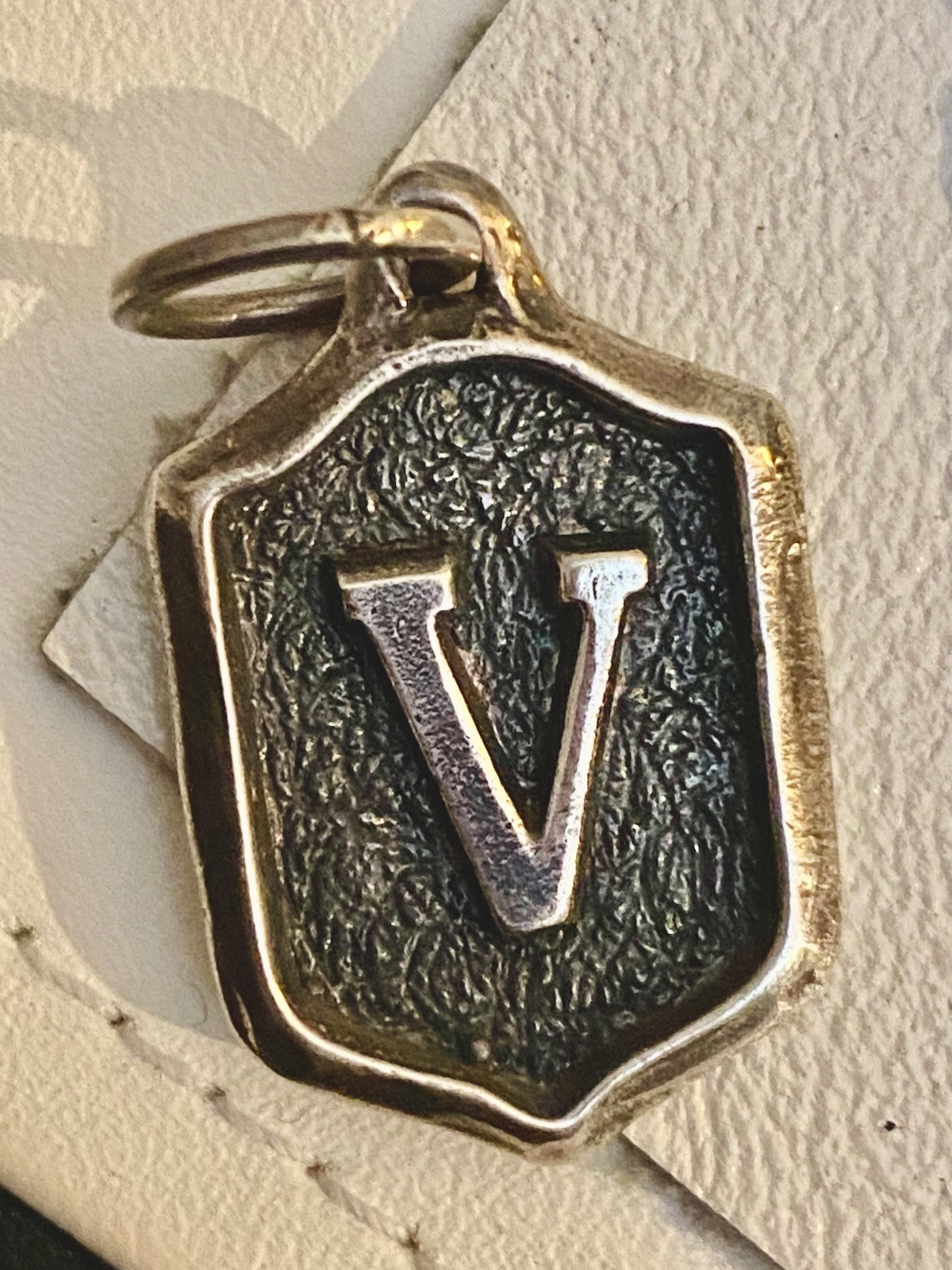 Vintage Waxing Poetic Sterling Silver Charms Initial Seal Insignia Letters