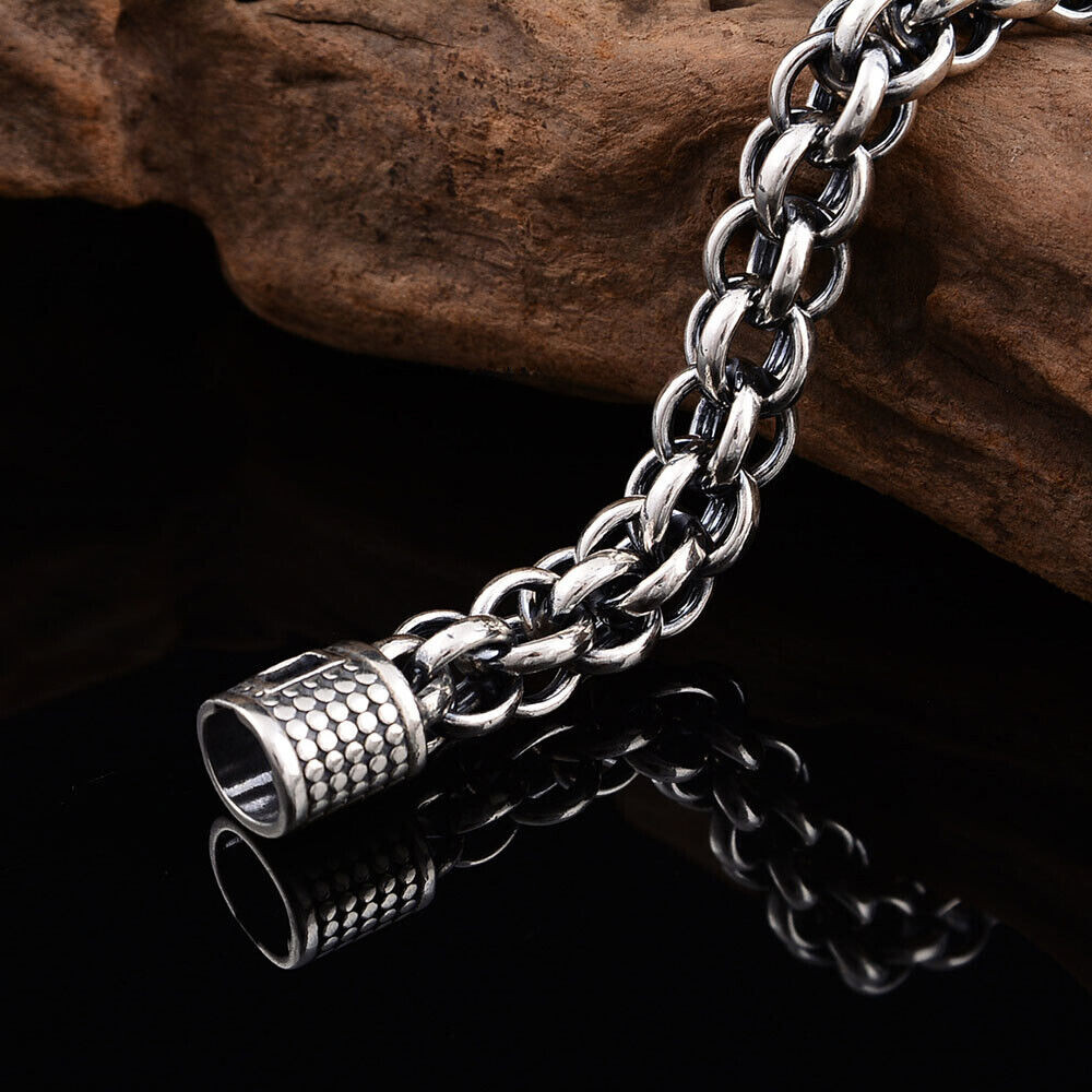 Pure S925 Sterling Silver Chain 14mm Multi Toggle Link Bracelet 57-58g 8.67inch