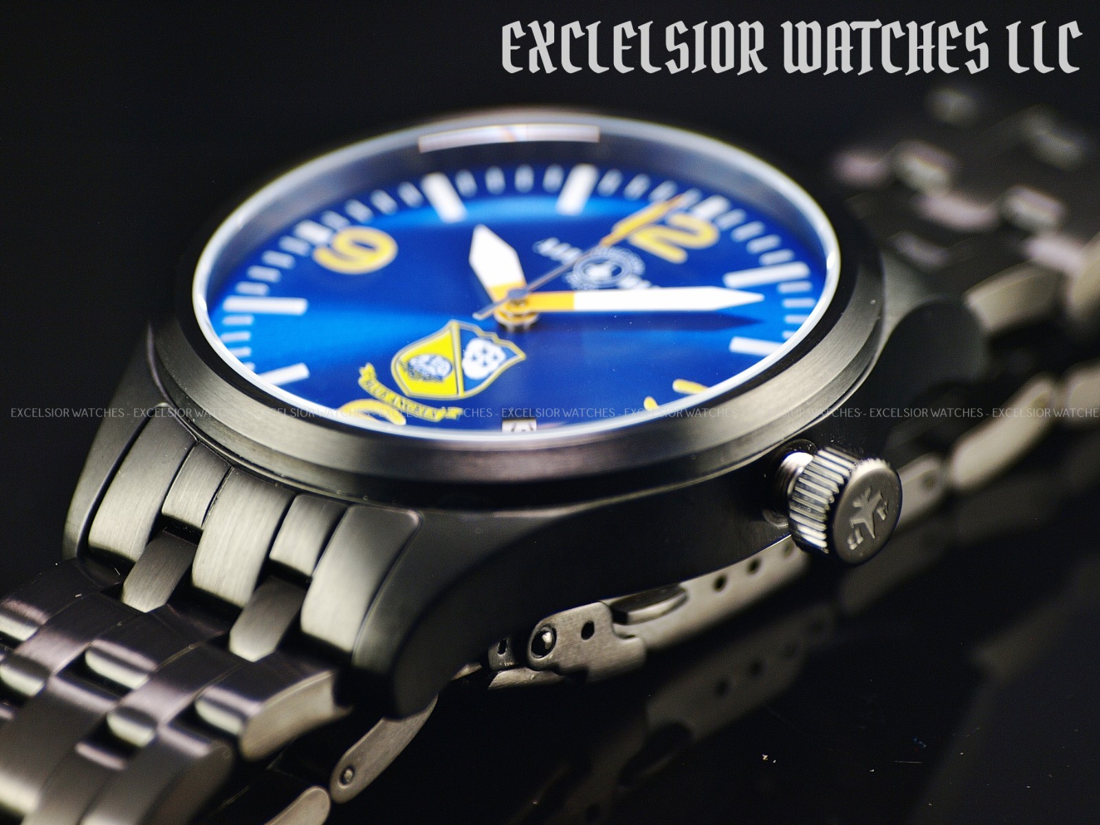 Air Blue By Deep Blue 44mm Blue Angels 9015 Automatic Sapphire Black PVD Watch