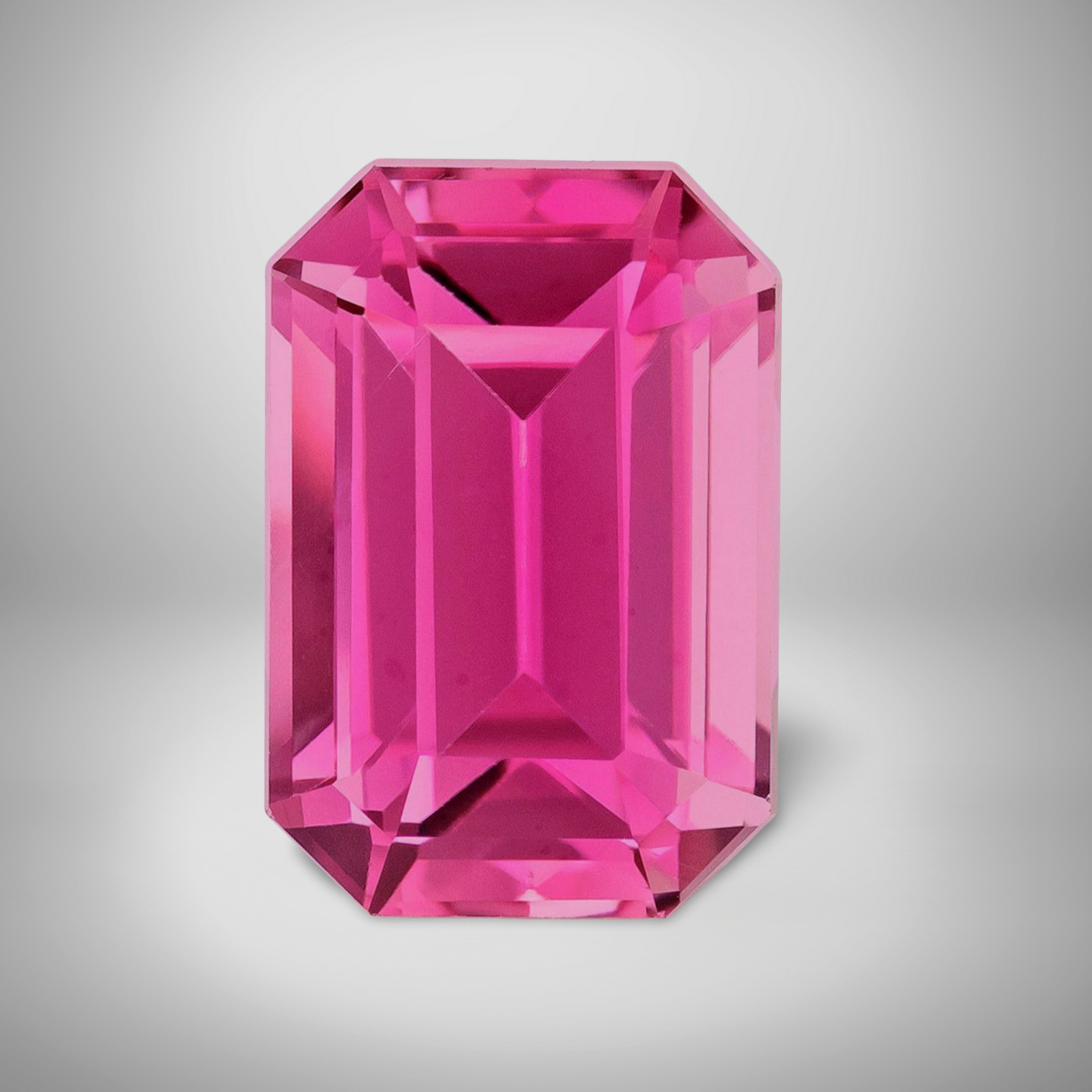 Pink Tourmaline Emerald Cut Gemstone 2.2 Cts – 10×9 mm Lustrous Loose Gem