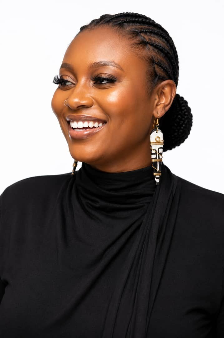 3″ Handcrafted African Bone Dangling Earrings With Bronze Spiral From Kenya