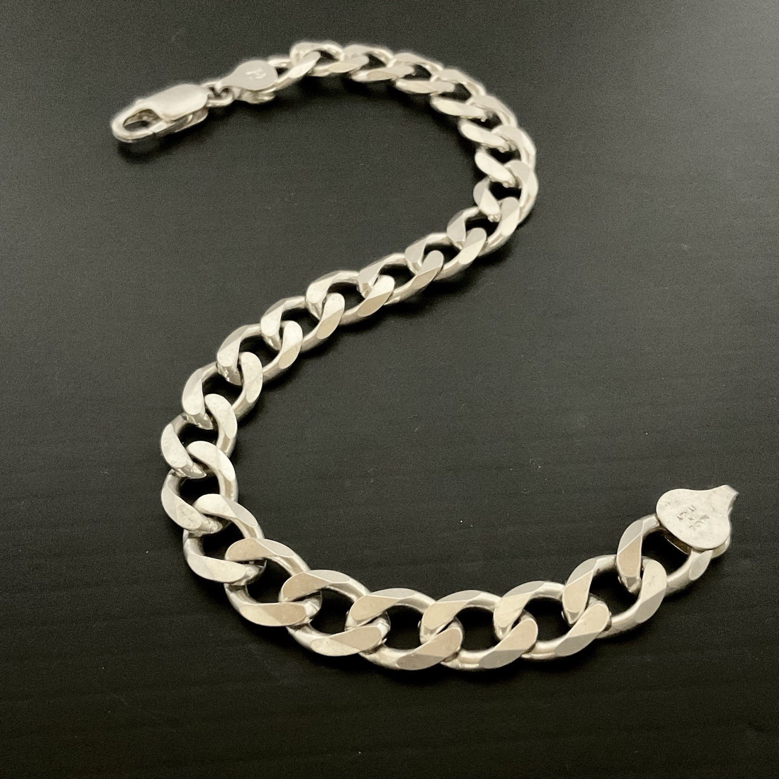 Vintage Sterling Silver Milor Italy Chain Bracelet 8.25”