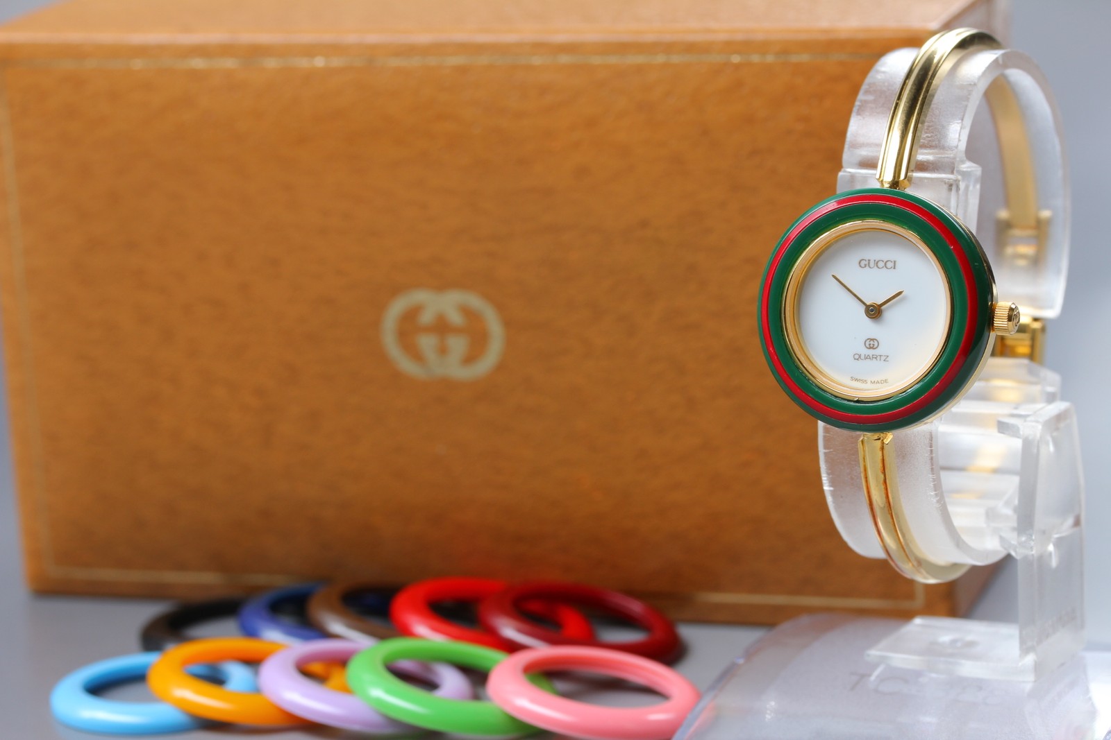 [Excellent] GUCCI 1100-L Change Bezel 11/12 Women’s QZ Watch White 11 Colors