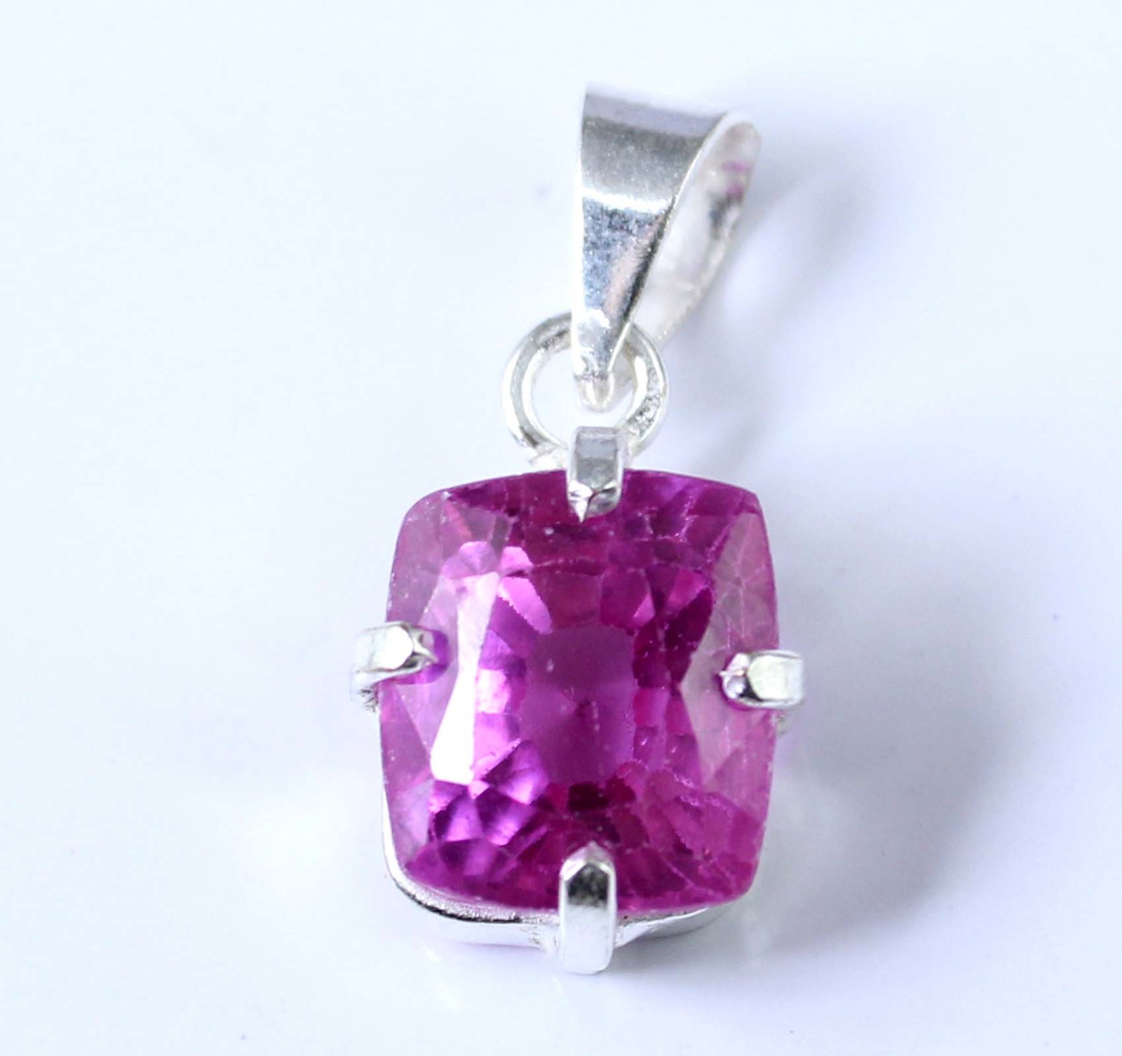 13.20 Ct Natural Cushion Cut Pink Morganite Gemstone Certified Pendant See Video