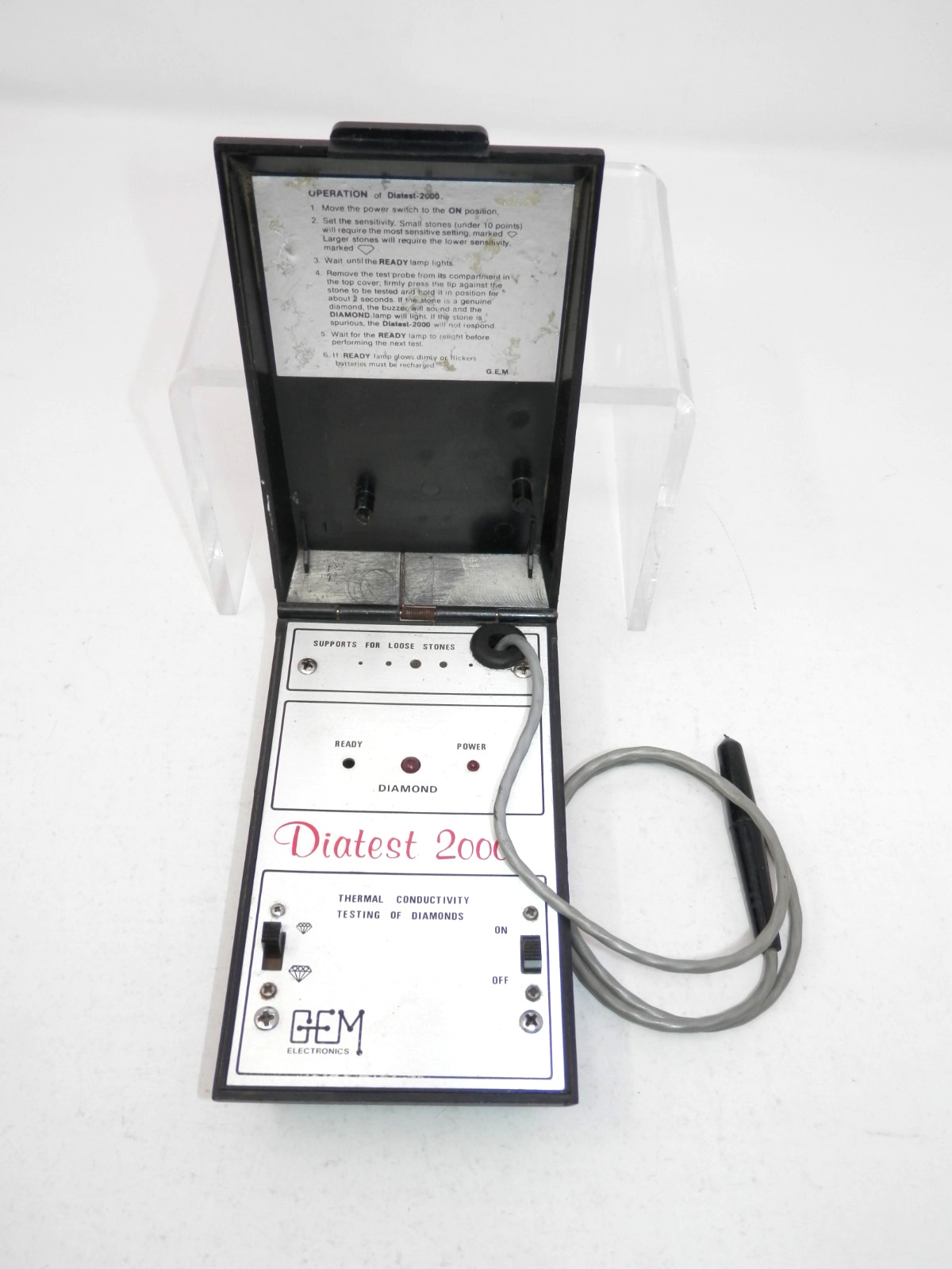 Gem Electronic DIATEST 2000 Diamond Tester Vintage Thermal Conductivity UNTESTED
