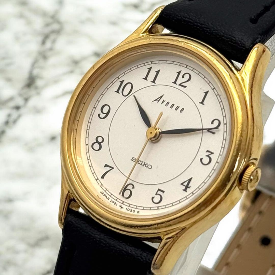 SEIKO New Battery Excellent Condition Watch 2P21 0290 Avenue Working Item