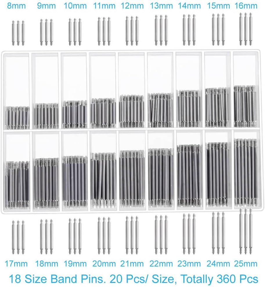 Watch Link Remover Kit with Spring Bar Tool Watch Band Tool and 360 Pcs Watch St