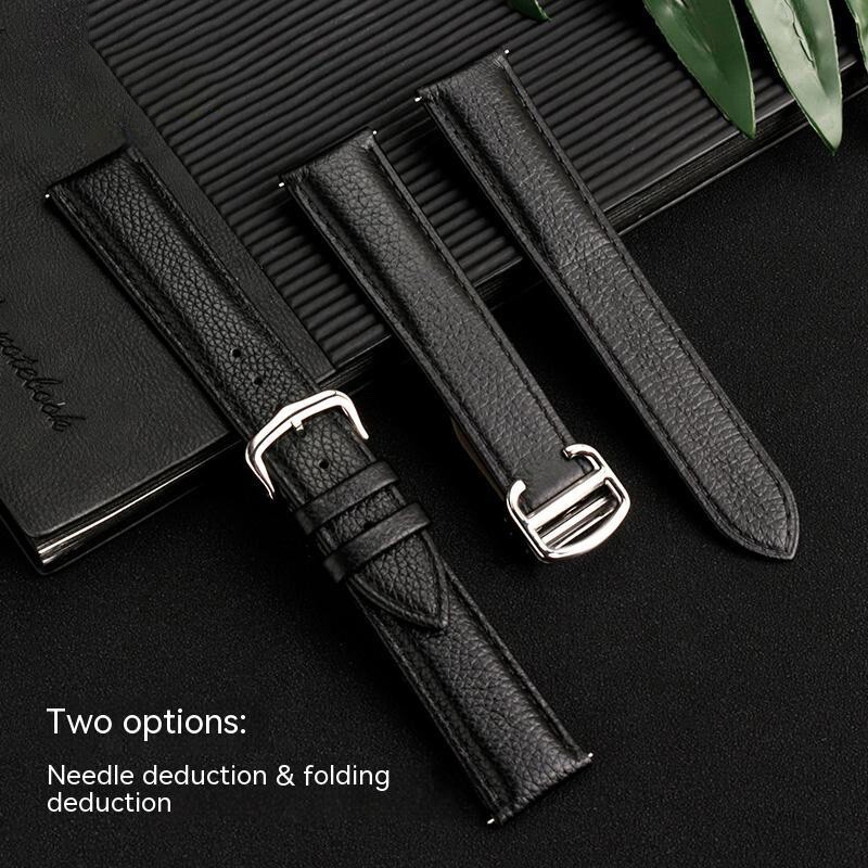 For Cartier Tank Must London Solo Genuine Leather Watch Strap Quick Disassembly