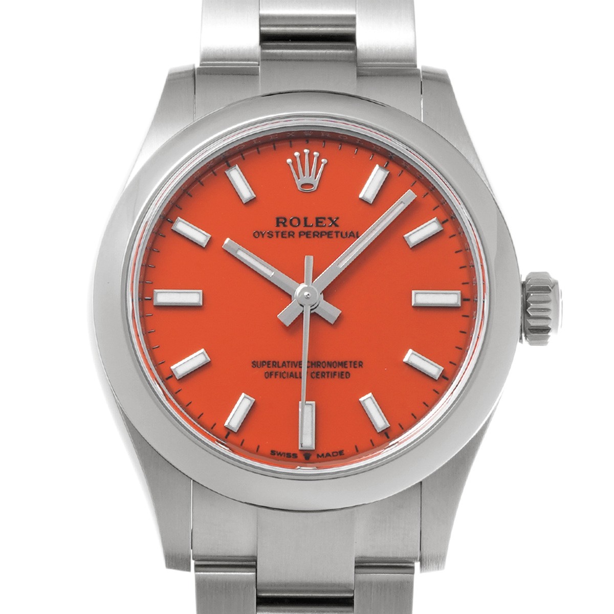 ROLEX Oyster Perpetual 31 277200 Coral red WATCH 731027