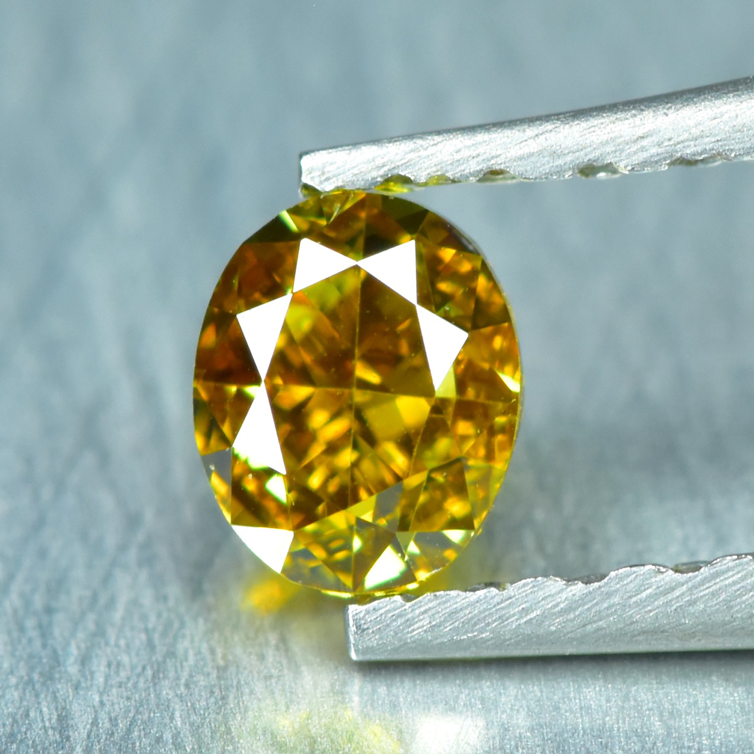 0.20Ct Oval _ Lovely Untreated Champagne Color Natural Diamond