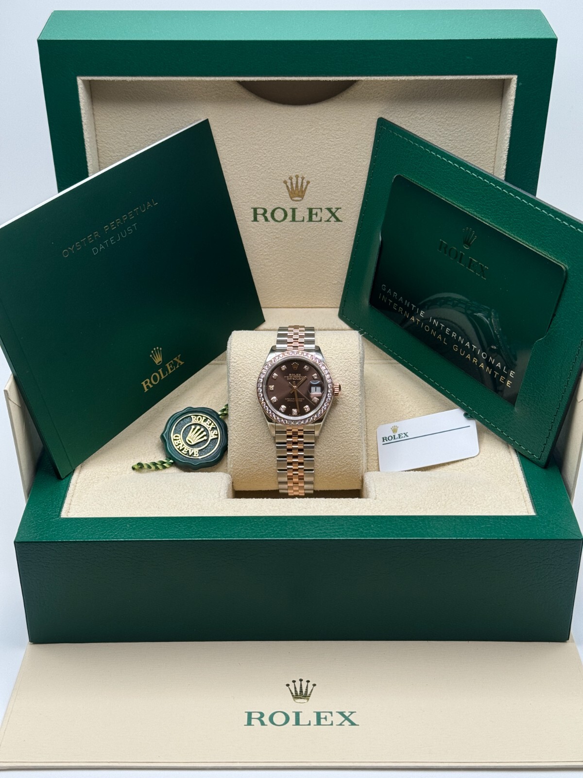 Rolex Lady-Datejust NEW 2024 Chocolate Diamond Dial 279381RBR Jubilee Bracelet