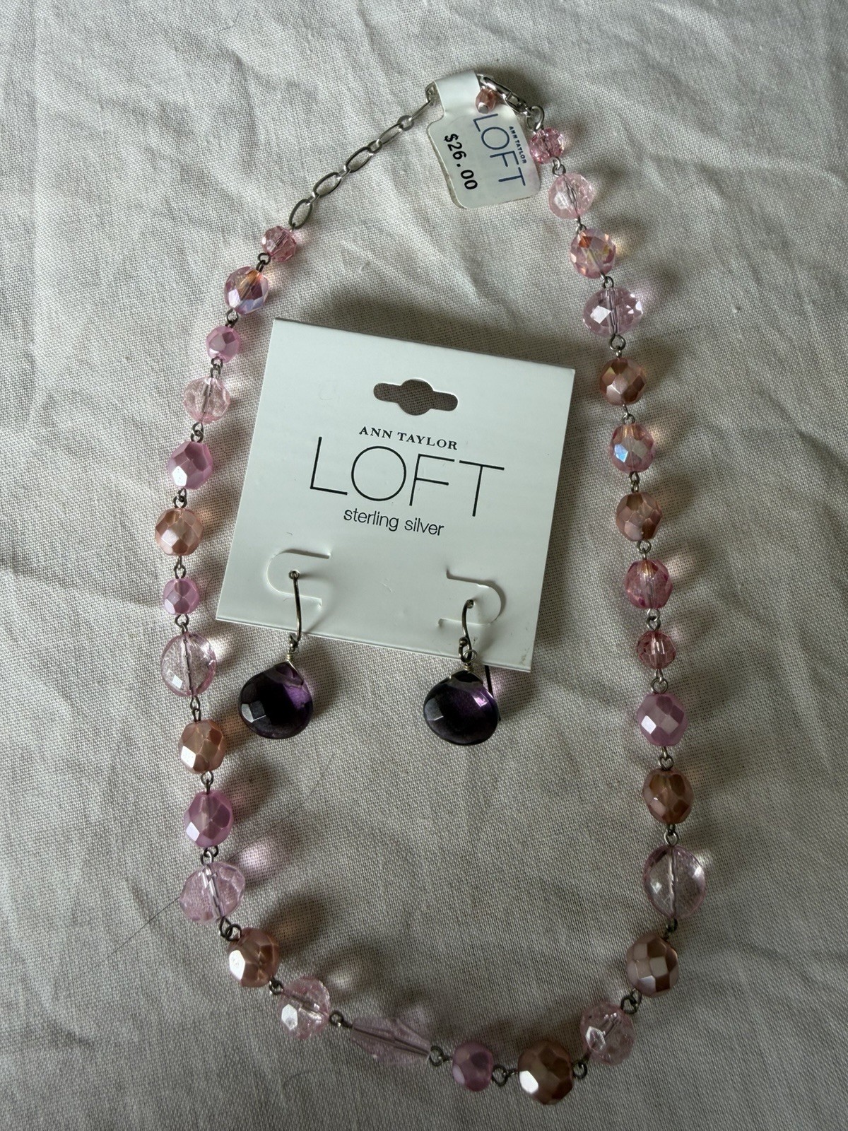 Ann Taylor LOFT Necklace & Earrings • Both NWT Coordinated Colors • Not a Set491