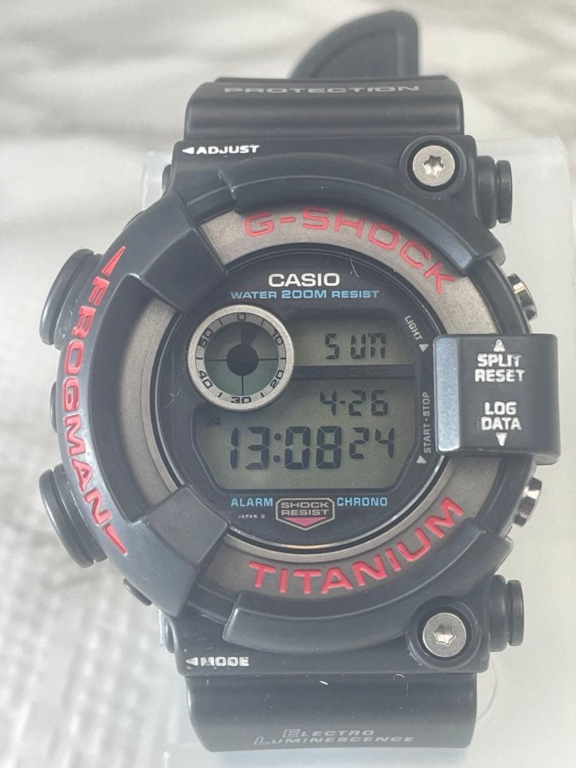 Excellent Condition G SHOCK DW 8200 Frogman Titanium Black Casio