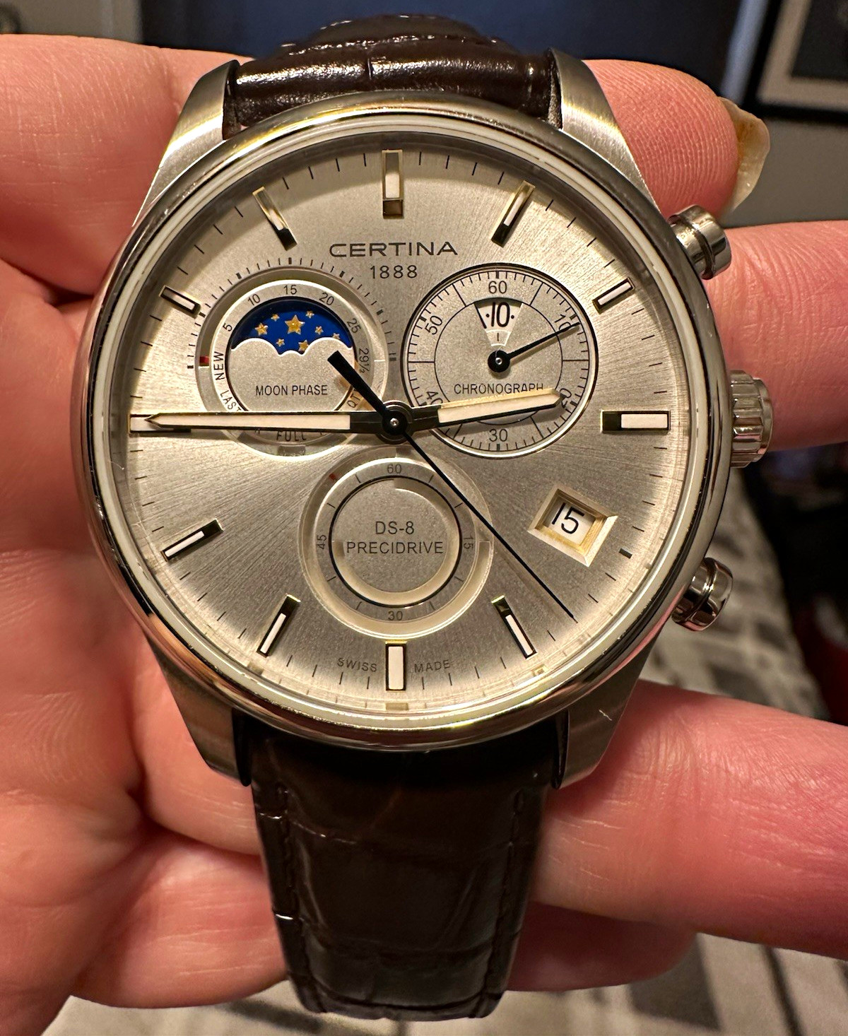 Certina DS-8 Chronograph Moon Phase Swiss Quartz Men’s Watch C033.460.16.037.00