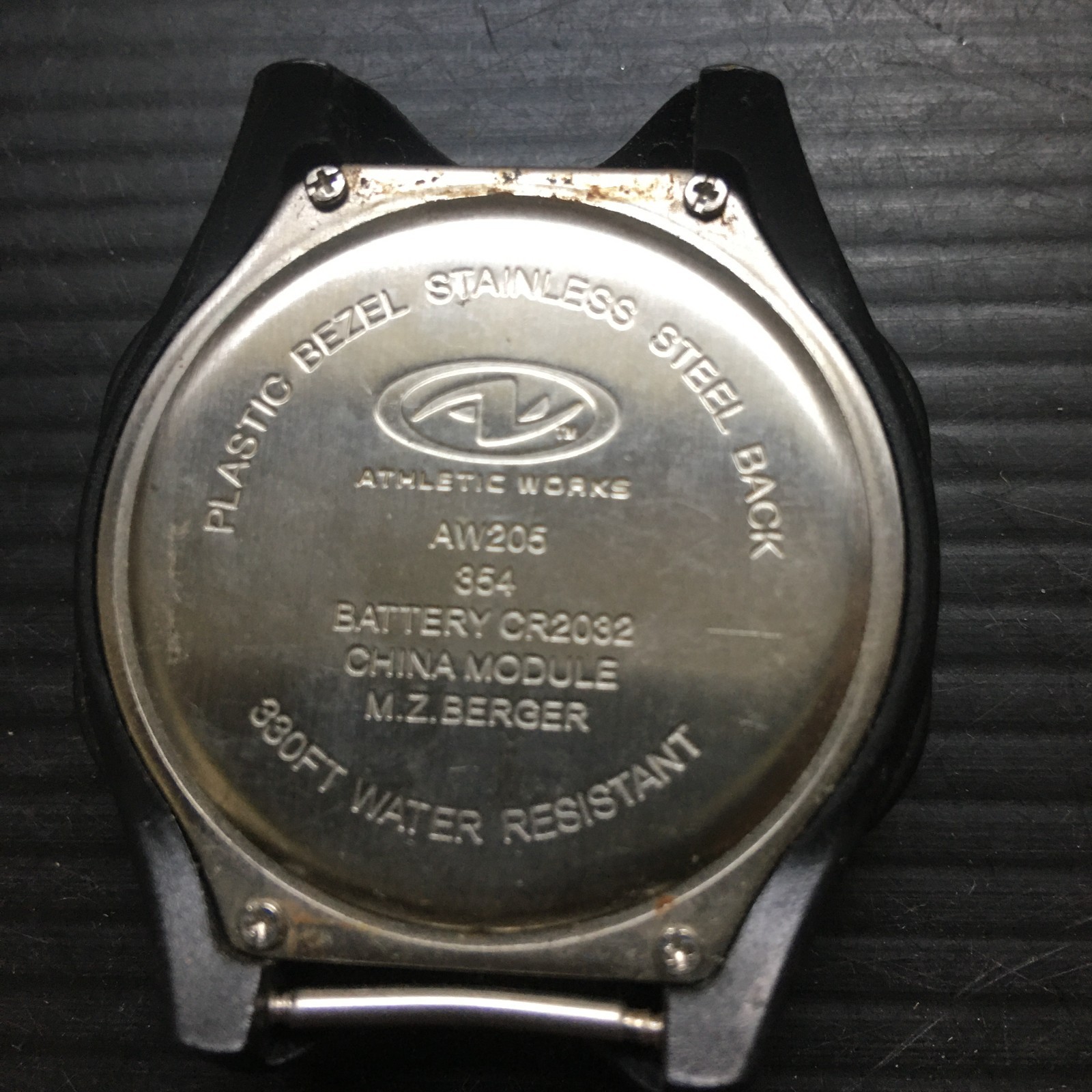 Athletic Works AW205 330ft Water Resistant Wrist Watch No Band Need New battery
